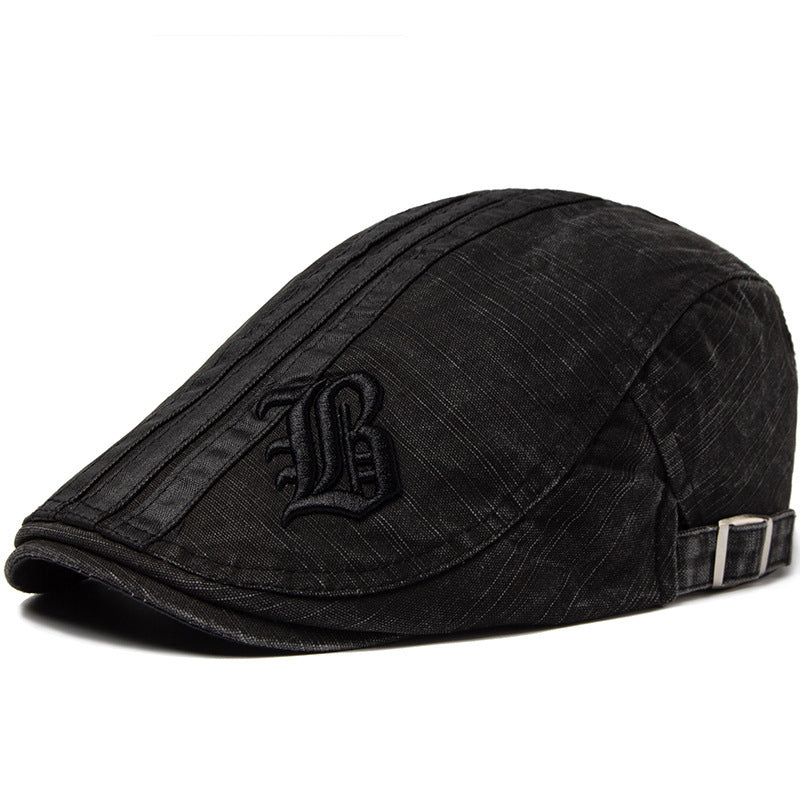 Men's Letter Beret Breathable Sun Hat