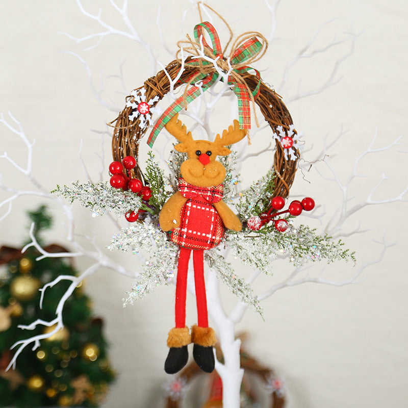 Christmas Wreath Decoration for Window and Door Hanging Arrangement