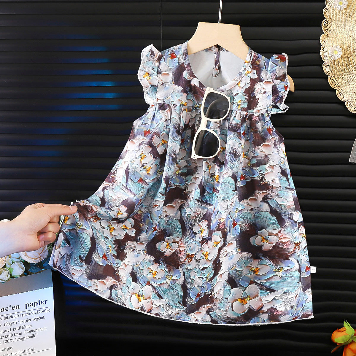 Children's Chiffon Floral Dress Children's Skirt