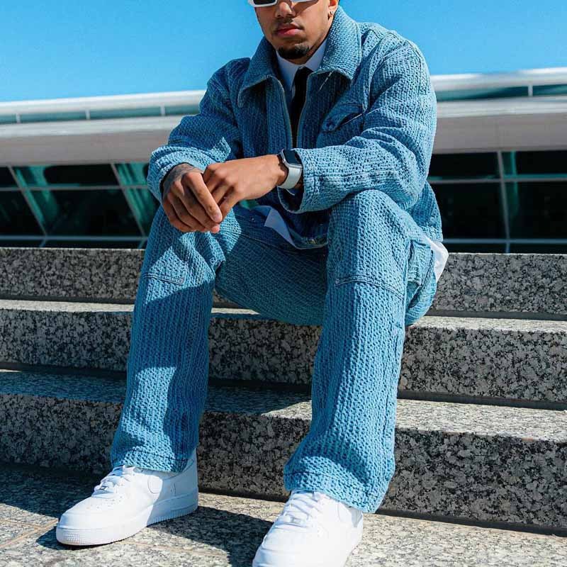 Casual Trousers Men's High Street Suit