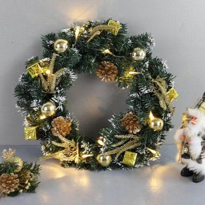Christmas Decoration With Lights Garland Scene Decoration Door Hanger