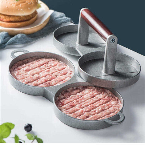 Round Aluminum Burger Press – Perfect Patty Maker for Grilling & Baking