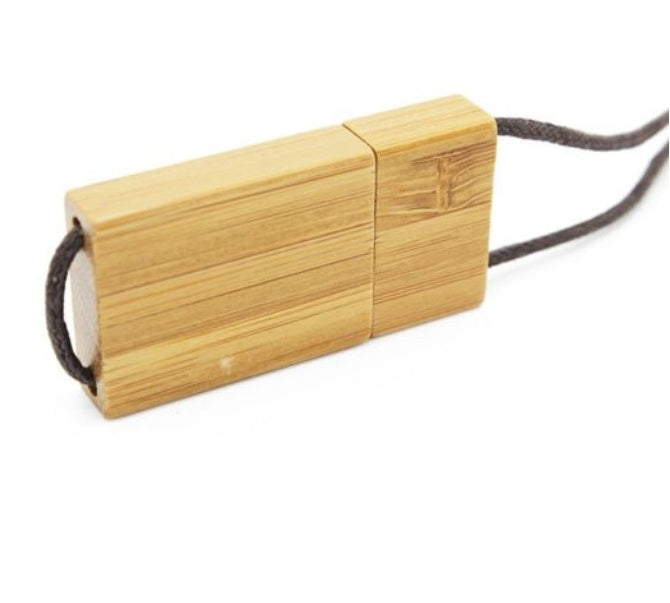 Wooden USB Flash Drive with Lanyard – Creative Gift, USB 3.0 (16–128GB)