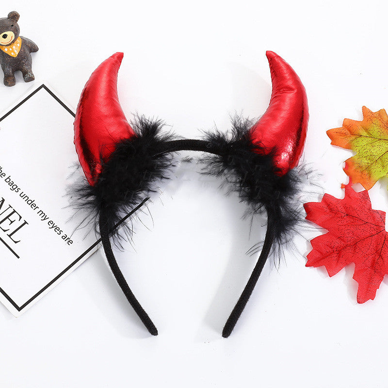 Halloween Decoration Props Demon Horn Headband Atmosphere Performance