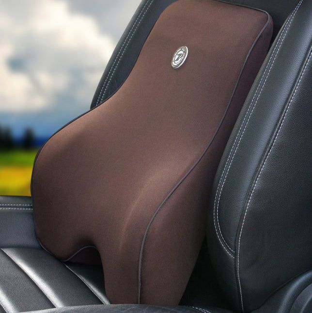 Memory Foam Car Lumbar & Neck Pillow Set – Slow Rebound, 4-Season