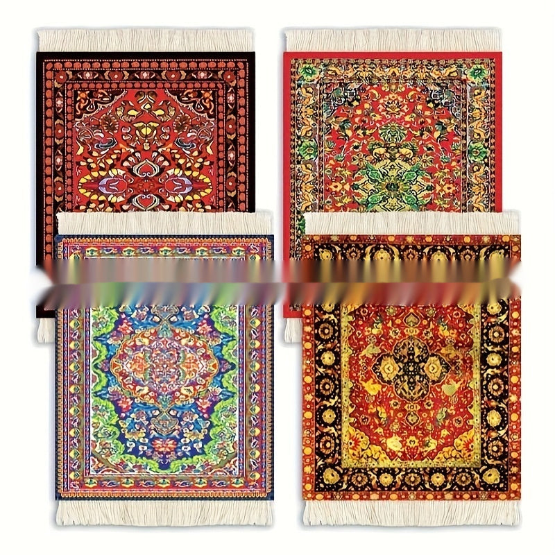 4 Sets Of Carpet Drinks Heat Insulation Coaster