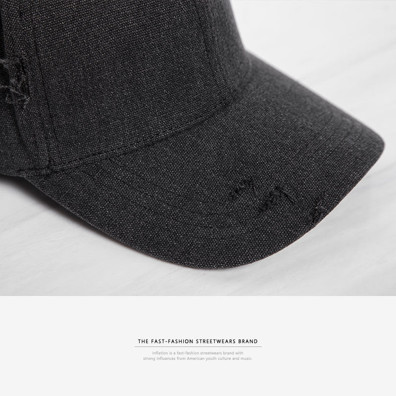 Trendy Unisex Distressed Solid Color Baseball Cap