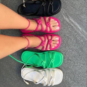 Plus Size Outer Wear Woven Beach Sandals