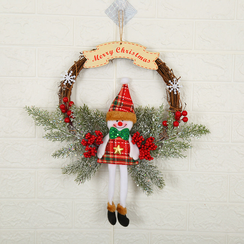 Christmas Wreath Decoration for Window and Door Hanging Arrangement