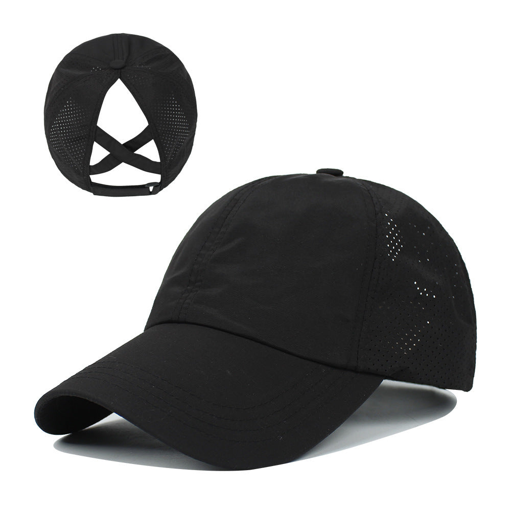 Women’s Ponytail Baseball Cap – Breathable Outdoor Sports Hat