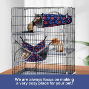 Ferret Small Pet Hammock Set Hanging Hammock And Tubular Tunnel