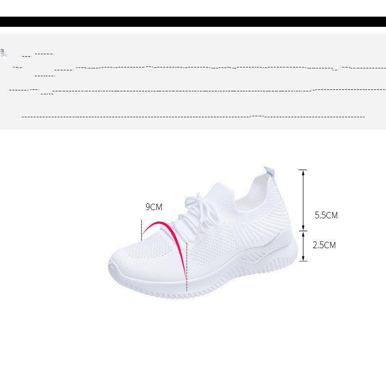 Flying Woven Mesh Spring And Summer New All-match Transparent Sneakers