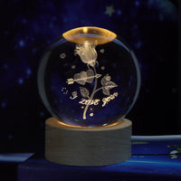 Rose 6cm Crystal Ball