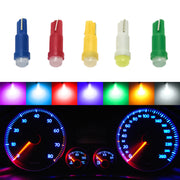 Car Bulb Ceramic T5 LED Instrument Light, T5 1SMD 3D Astigmatism COB Indicator and Makeup Light