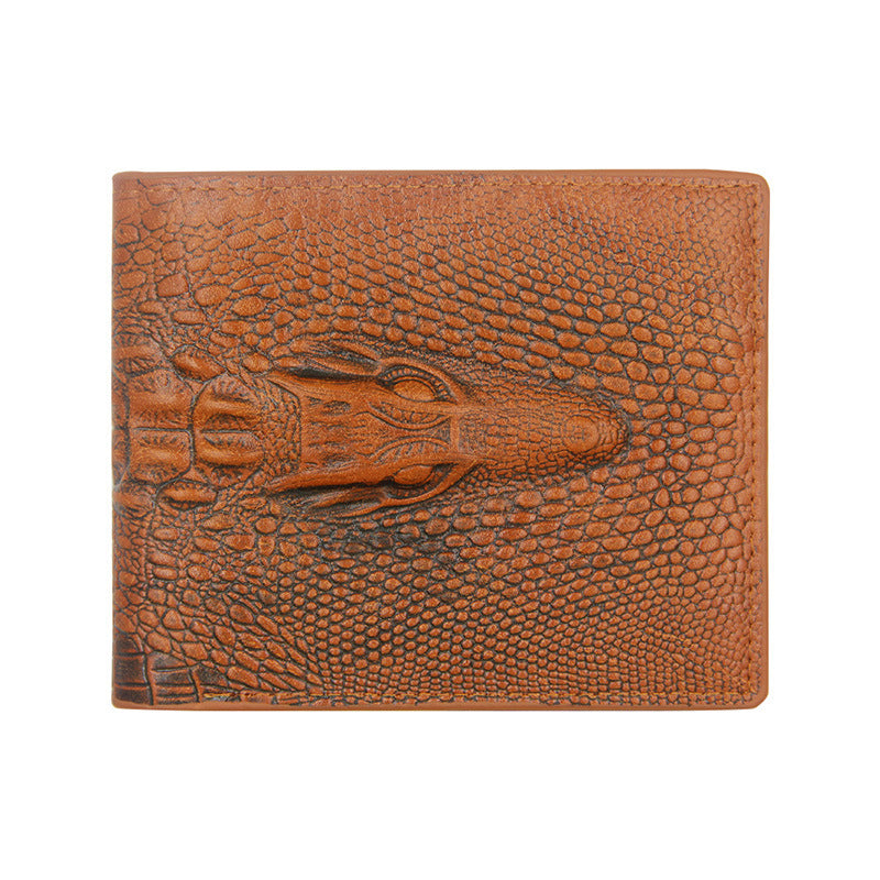 Mens PU Leather Short Wallet Fashion Personality Pattern