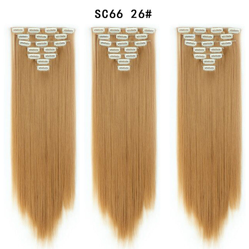 16 Card Seven-piece Hairpiece Clip Wig Beauty Chemical Fiber Wig Set Hair Extension