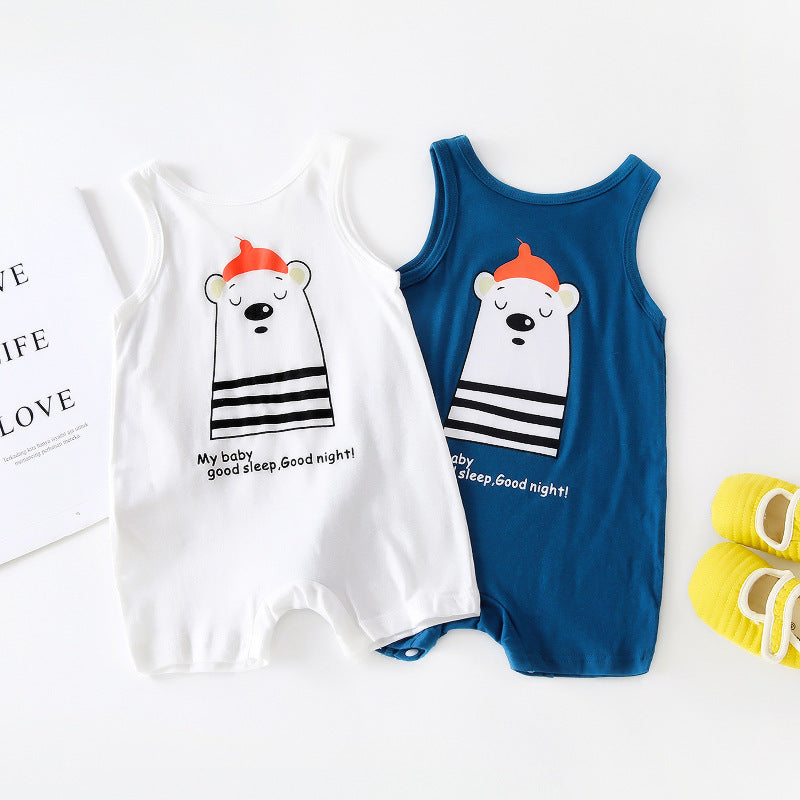 Baby Romper – Sleeveless Strap Pants One-Piece Outfit