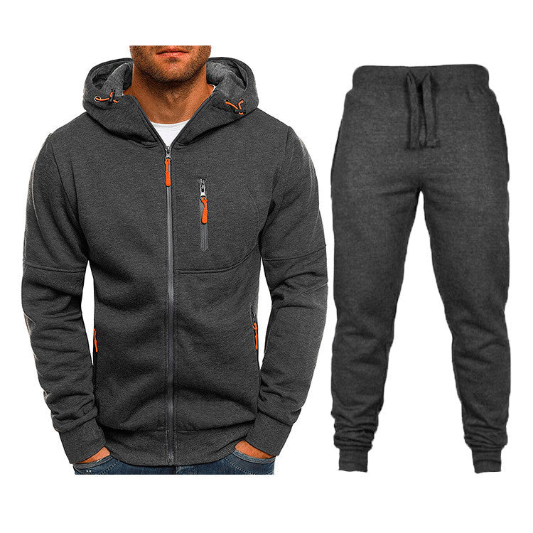 Men's Sport Suit Zipper Cardigan Two-piece Set