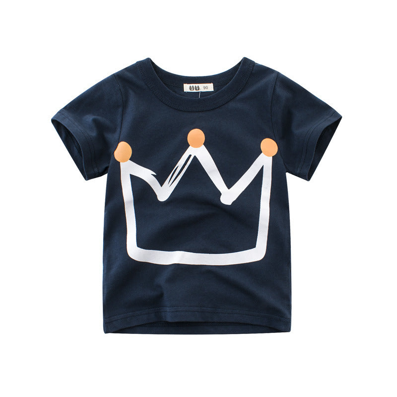 Kids Korean Style Cotton Short Sleeve Regular Fit T Shirt