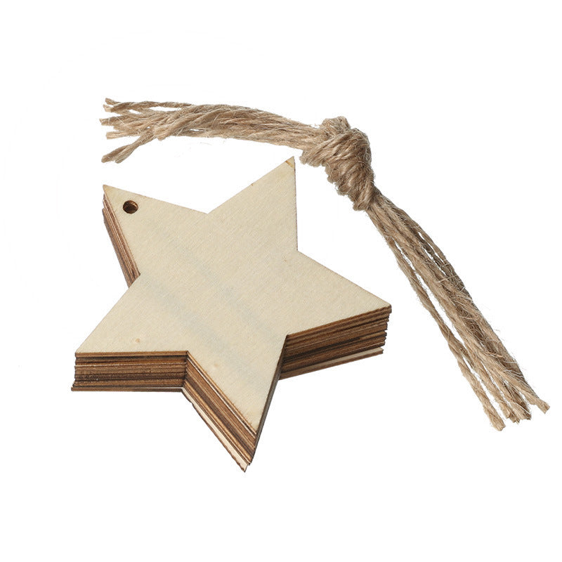 Handmade Boxwood Cartoon Christmas Pendants