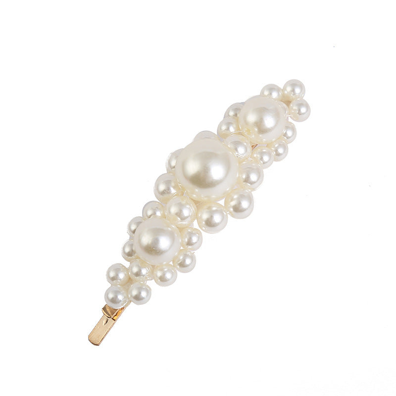 New Korean Style Simple Elegant Pearl Hairpin Clip Girls' Heart Online Red Hair Accessories