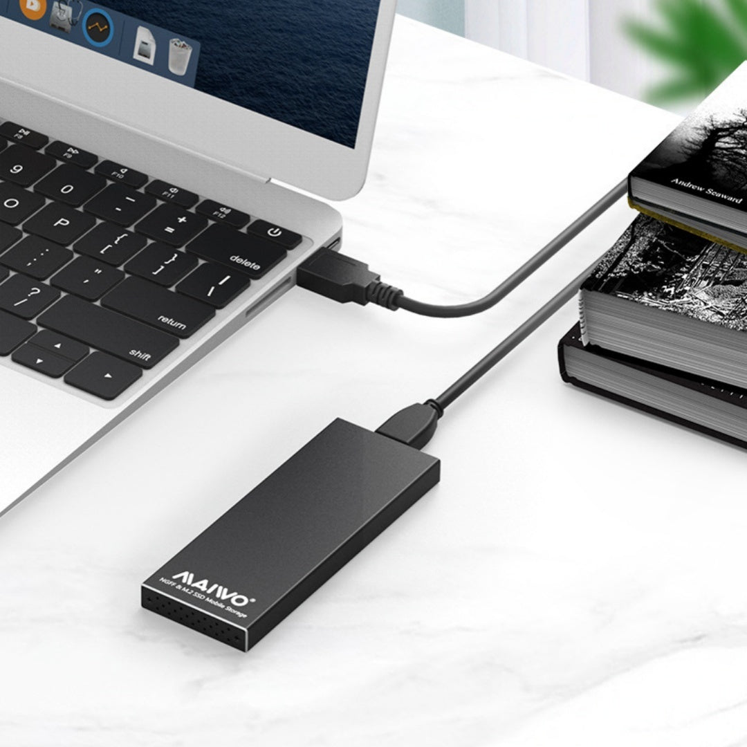USB 3.0 SSD Enclosure with NGFF Interface – Aluminum Alloy Solid State Drive Cartridge