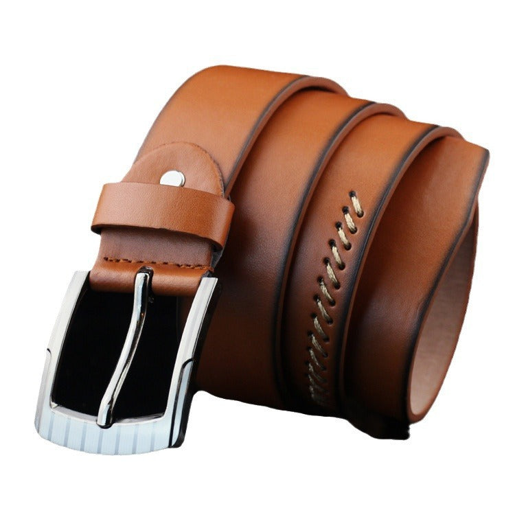 Men's Casual Threaded Belt – Pin Buckle