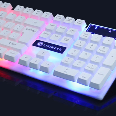 Backlit Keyboard & Mouse Combo – RGB Gaming Set, Adjustable DPI Mouse, Plug-and-Play USB