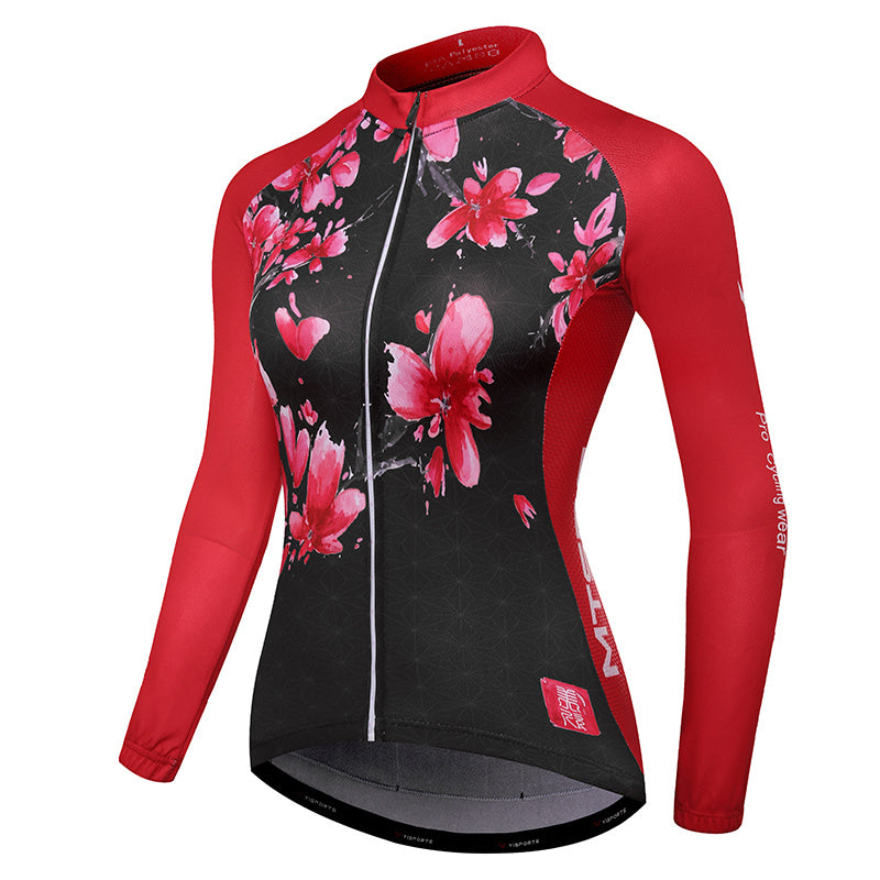 Long sleeve spring, autumn and winter team cycling jersey