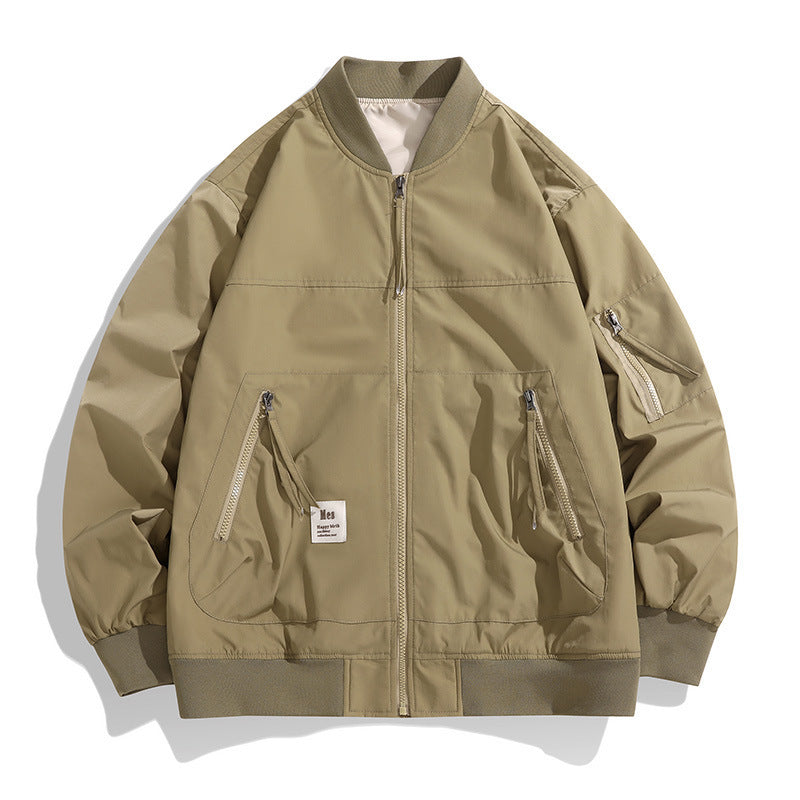 Baseball Collar Charging Coat Men's Spring