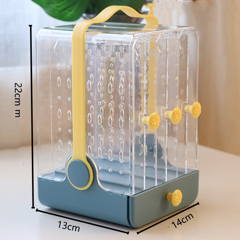 Multilayer Rotatable Plastic Jewelry Storage Box