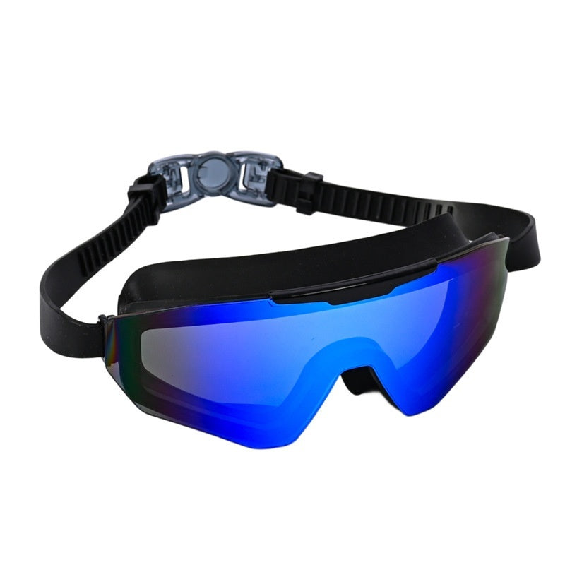 Plated Swimming Goggles Set with Nose Clip & Earplugs – Adult & Kids Models