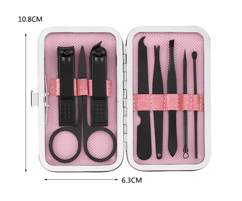 Manicure Nail Clipper Set – 8pcs Professional Grooming & Care Tools