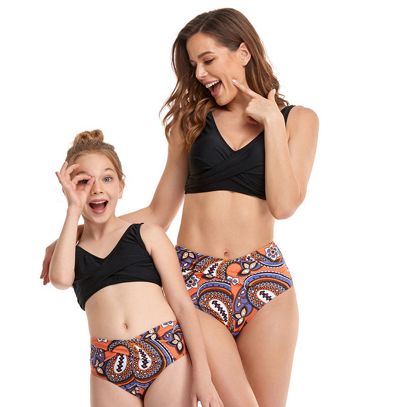 Parent-child Swimsuit European And American Split Swimwear High Quality Bikini