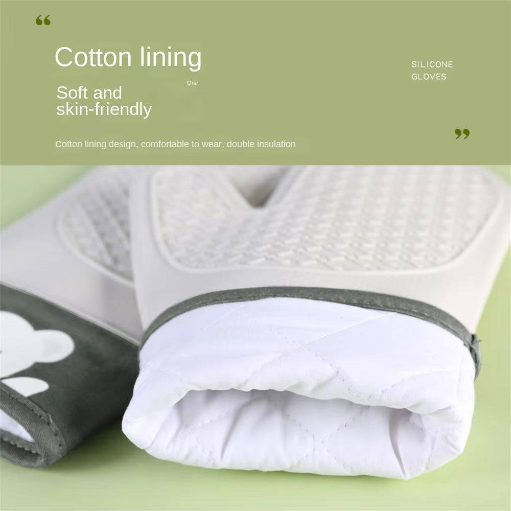Silicone And Cotton Oven Gloves Heat Resistant For Baking