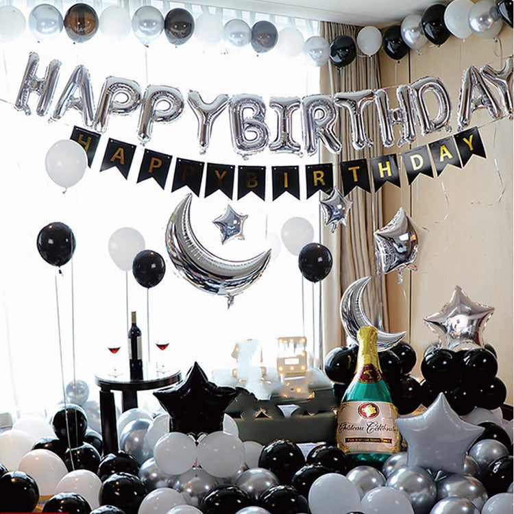 Scene Layout Aluminum Film Balloon Set Children's Birthday Theme Background Wall