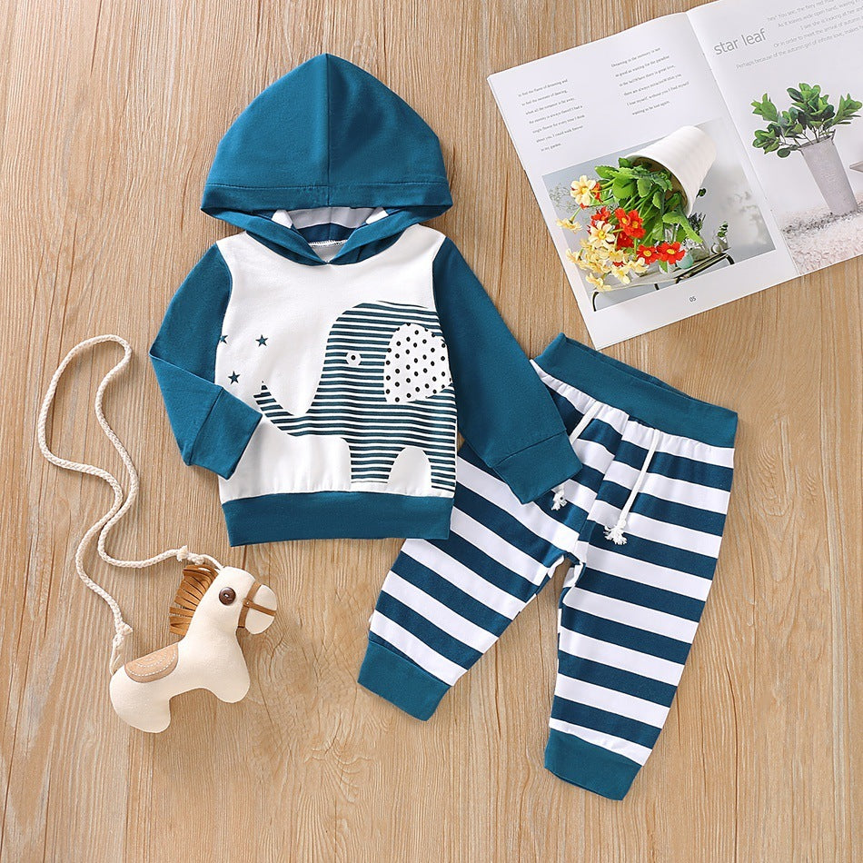Long-Sleeve Hooded Elephant Top