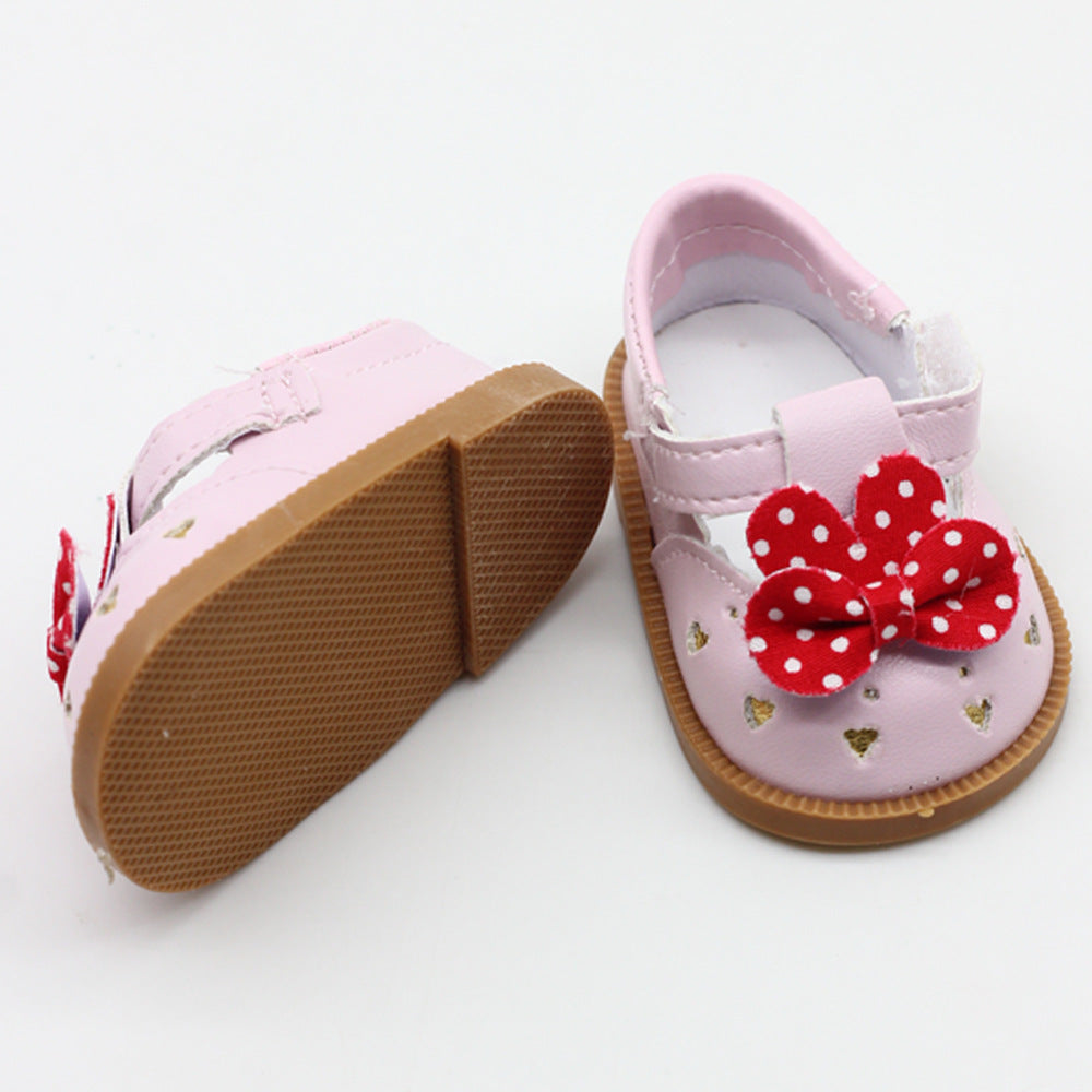 18 Inch Doll Toy Girl Shoes Cute Leather Shoes