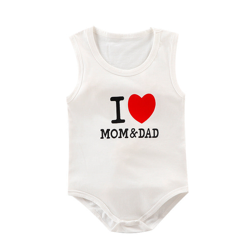 Triangle Sleeveless Baby Bodysuit – Cotton Infant Climbing Romper