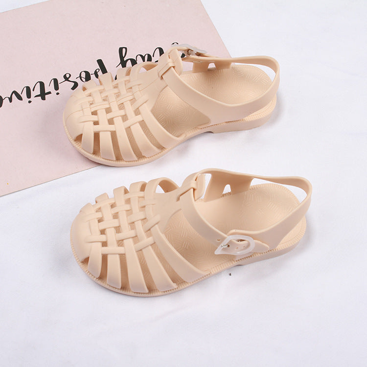 Buckle Hollow Sandals Children'S Flat-Bottomed Baby Sandals