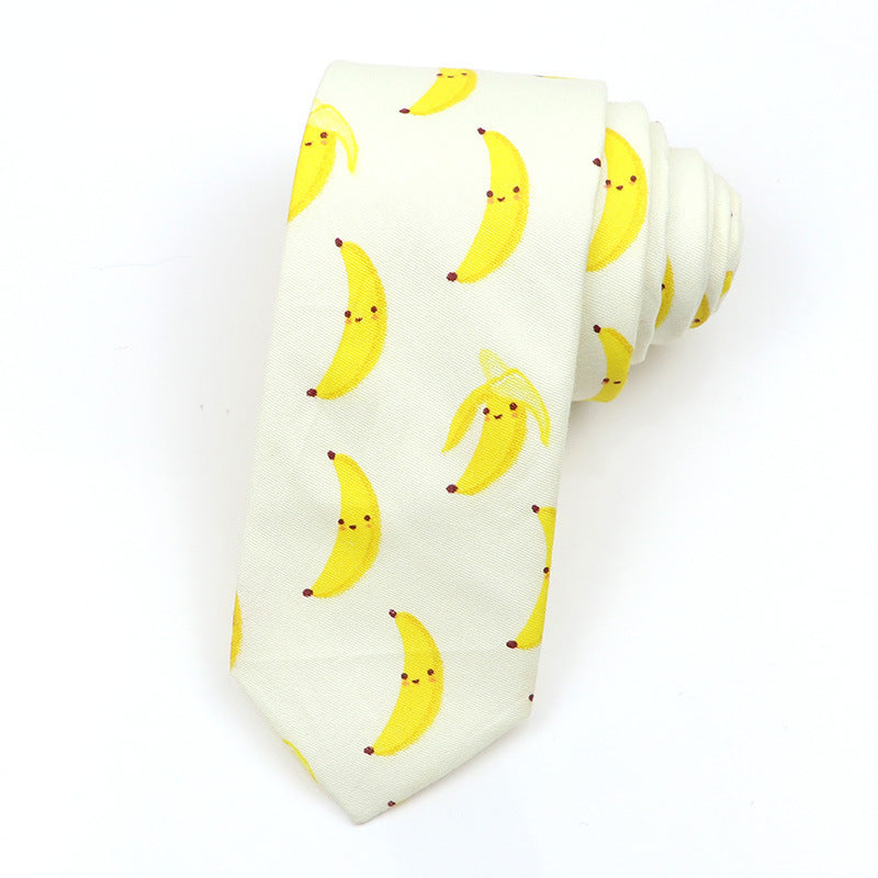 Cartoon Print Cotton Bow Tie – Casual Style