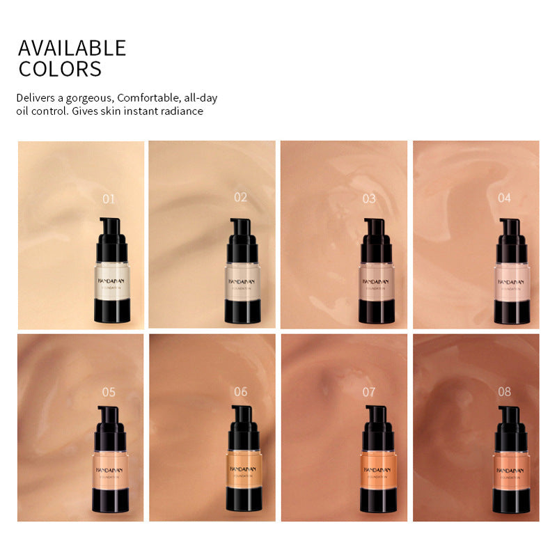 Silicone Full Coverage Liquid Foundation For Dark Skin