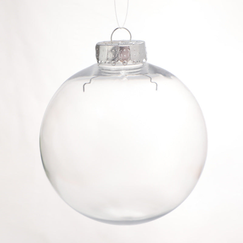 Transparent Plastic Christmas Balls With Hat Arcade Party Decoration