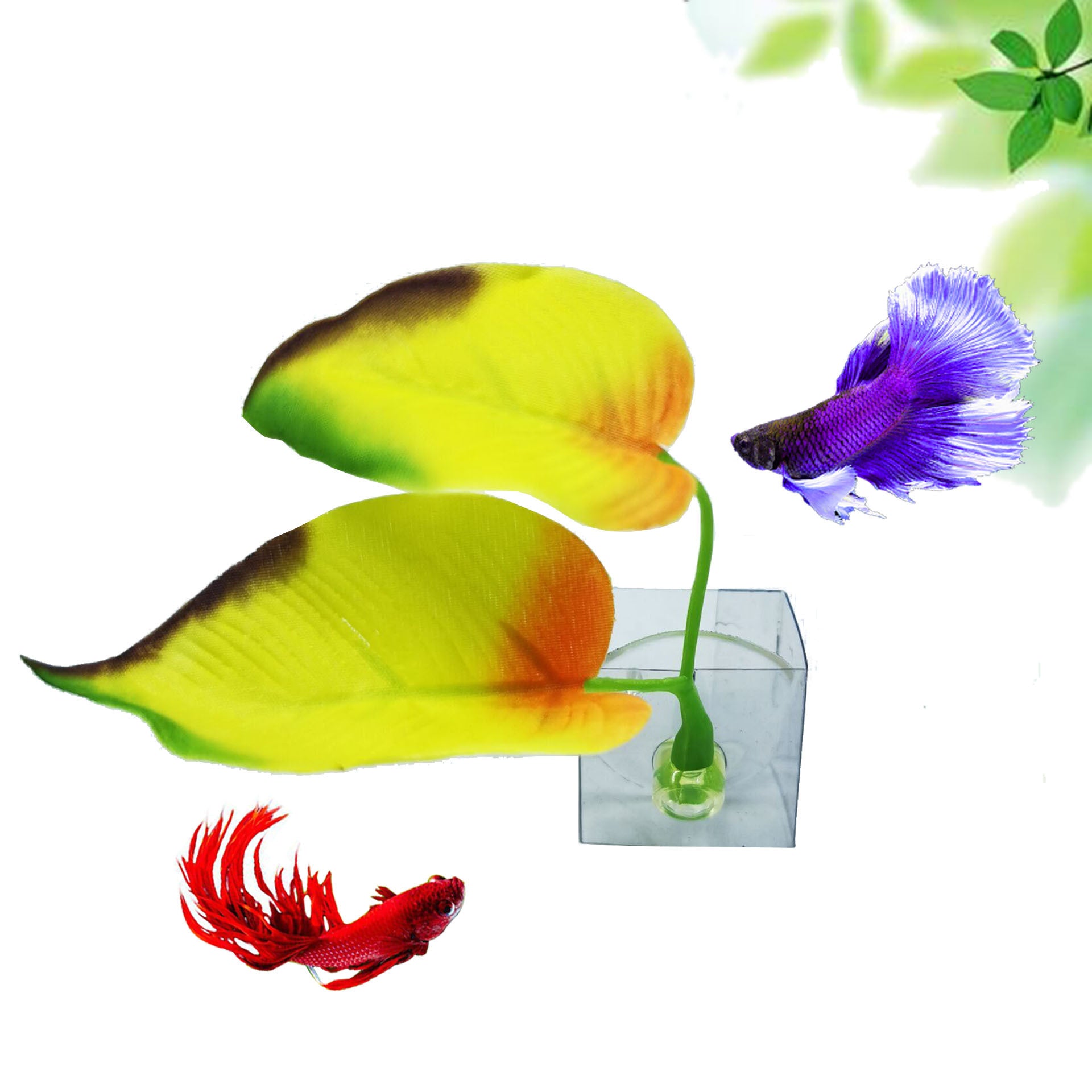 Aquarium Fish Tank Pet Decoration Landscaping Simulation Leaf Rest Leaf Ornamental Leaf