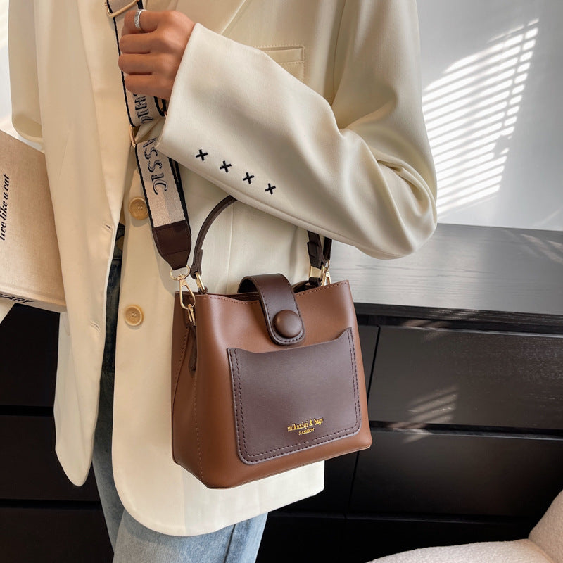 Women's PU Bucket Bag Crossbody Tote Stylish All Match