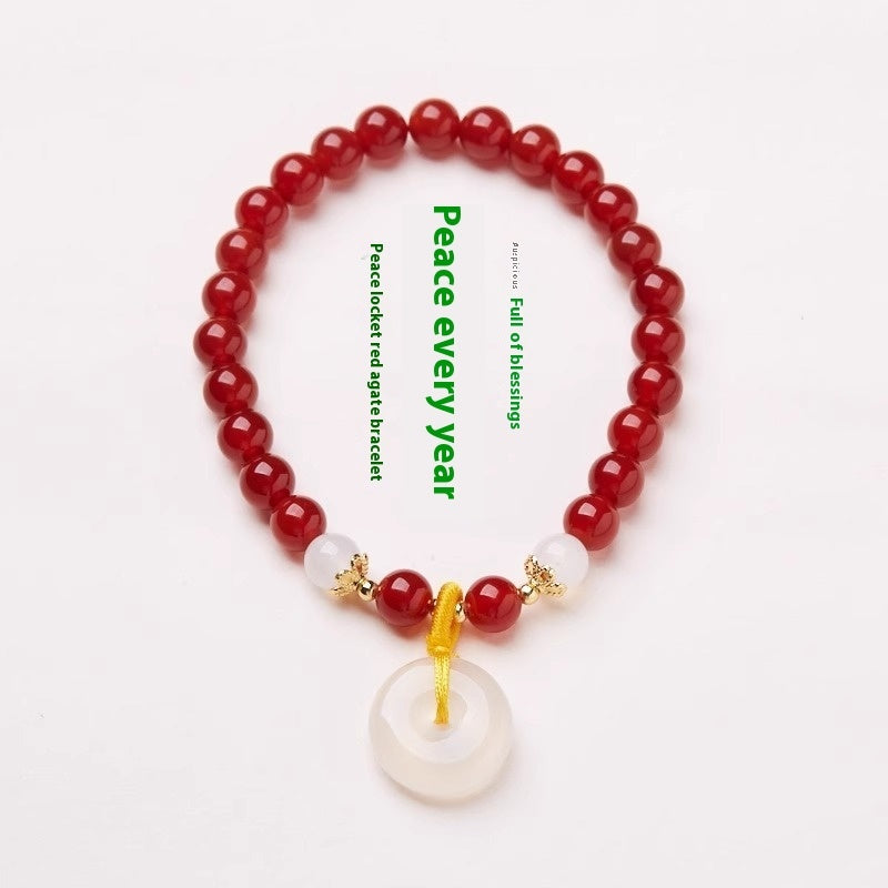 Natural Jinsi Jade Safety Buckle Bracelet