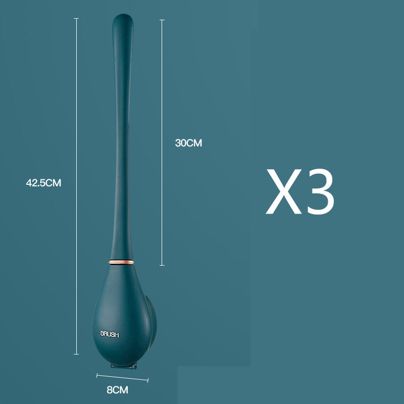 Wall-Mounted Silicone Toilet Brush – Long-Handled Household Cleaner