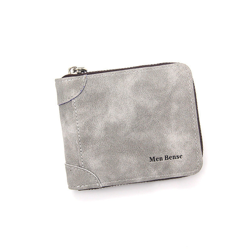 Men's Frosted Simplicity PU Leather Wallet Solid Color