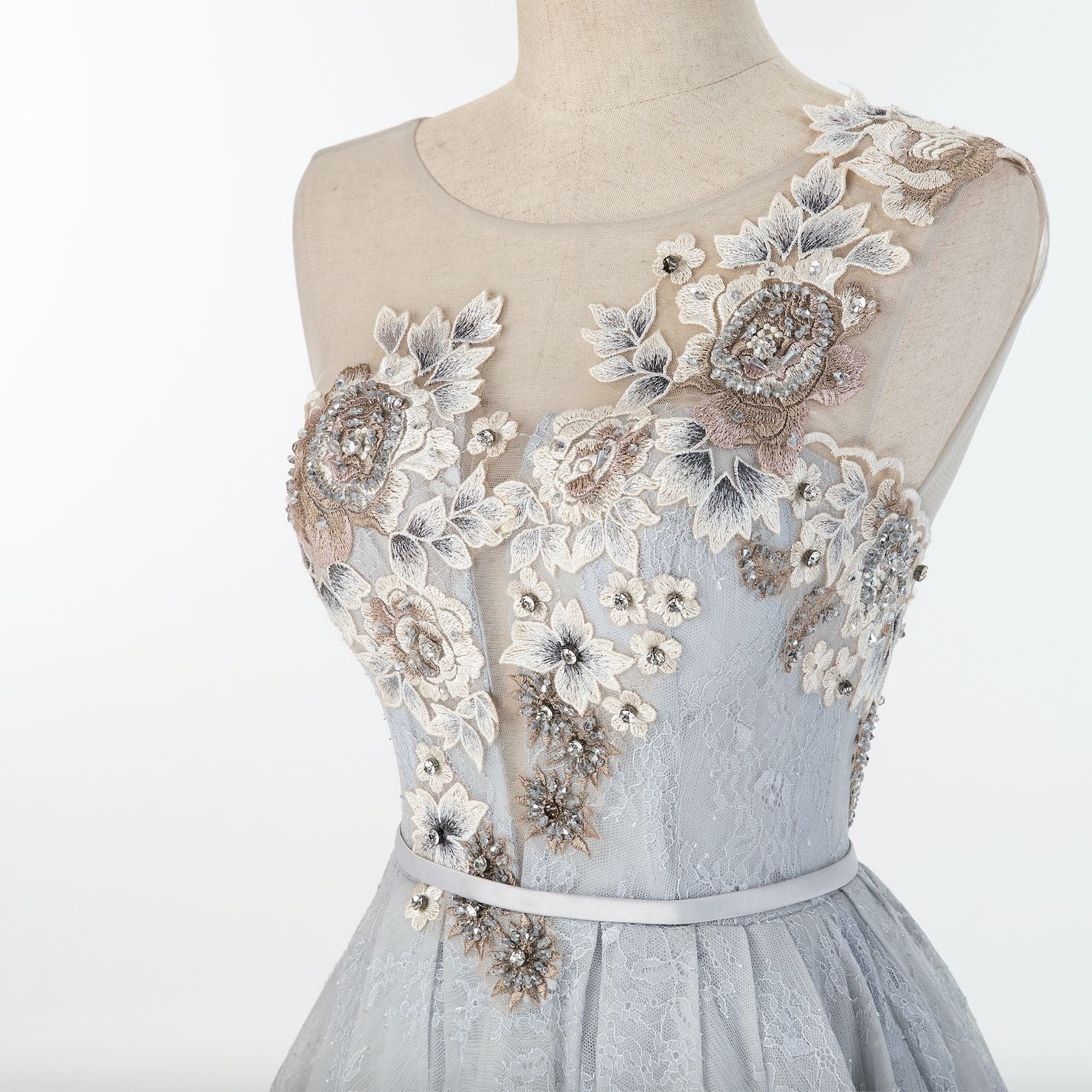 Wedding Dress Heavy Hand Embroidered Flower Lace