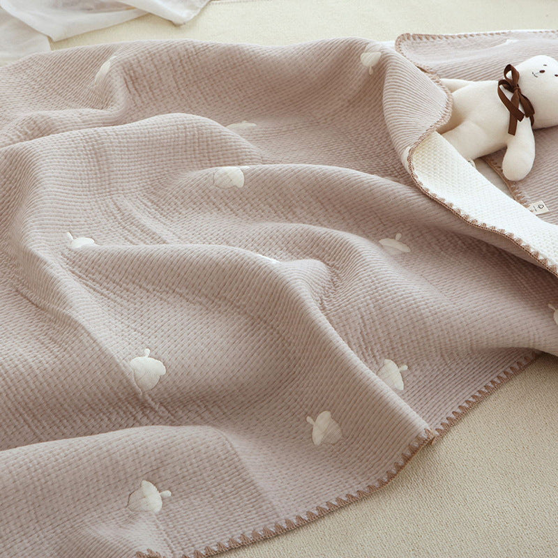 Multifunctional 100% Cotton Baby Bed Sheet and Blanket